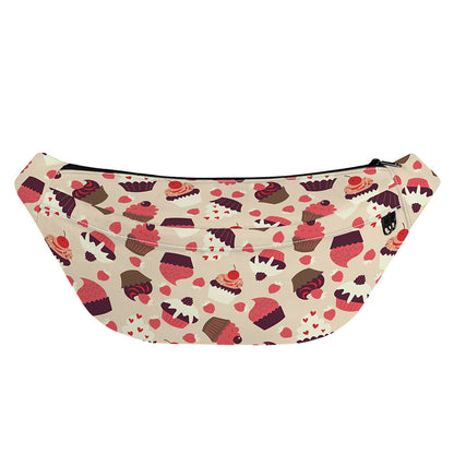 Vintage Cupcake Pattern Print Fanny Pack