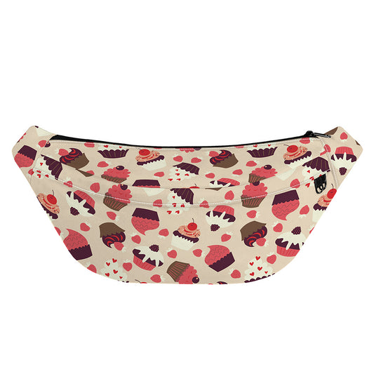 Vintage Cupcake Pattern Print Fanny Pack