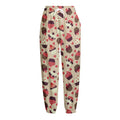 Vintage Cupcake Pattern Print Fleece Lined Knit Pants