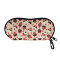 Vintage Cupcake Pattern Print Glasses Case