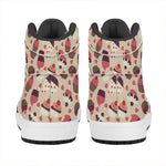 Vintage Cupcake Pattern Print High Top Leather Sneakers