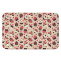 Vintage Cupcake Pattern Print Indoor Door Mat