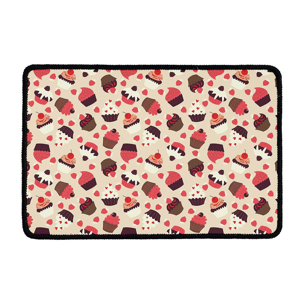 Vintage Cupcake Pattern Print Kitchen Mat