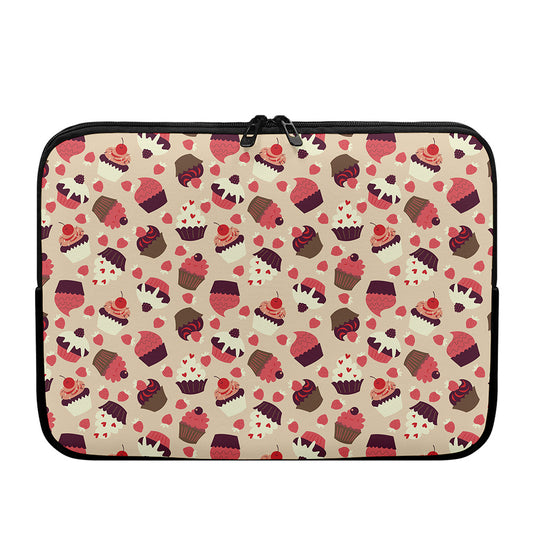 Vintage Cupcake Pattern Print Laptop Sleeve