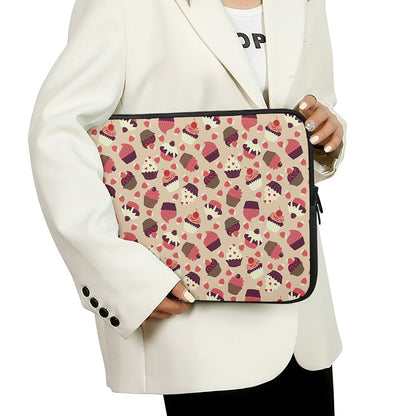 Vintage Cupcake Pattern Print Laptop Sleeve