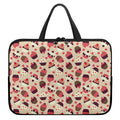 Vintage Cupcake Pattern Print Laptop Sleeve With Handle
