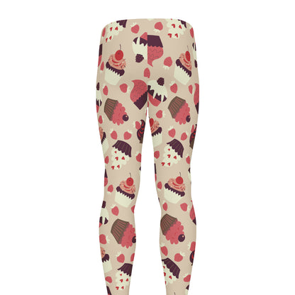 Vintage Cupcake Pattern Print Men's leggings
