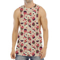 Vintage Cupcake Pattern Print Men's Muscle Tank Top