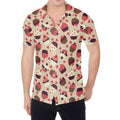 Vintage Cupcake Pattern Print Men's Shirt