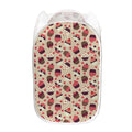 Vintage Cupcake Pattern Print Mesh Laundry Hamper