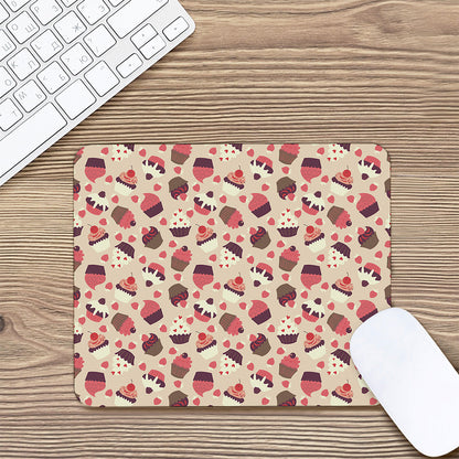 Vintage Cupcake Pattern Print Mouse Pad