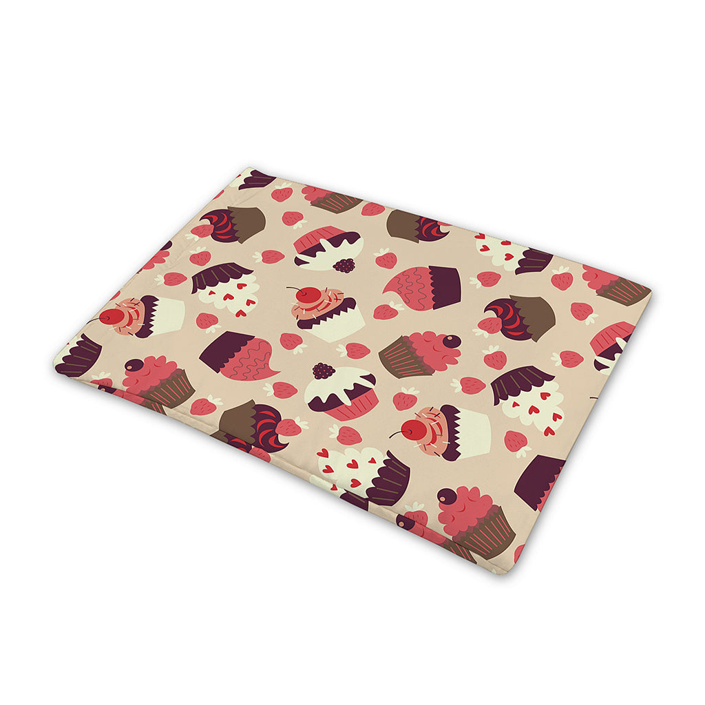Vintage Cupcake Pattern Print Pet Cooling Mat Cover