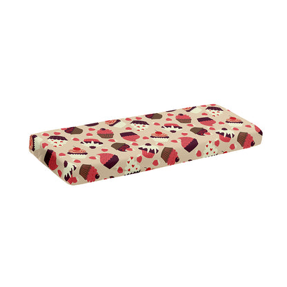 Vintage Cupcake Pattern Print Piano Keyboard Cover