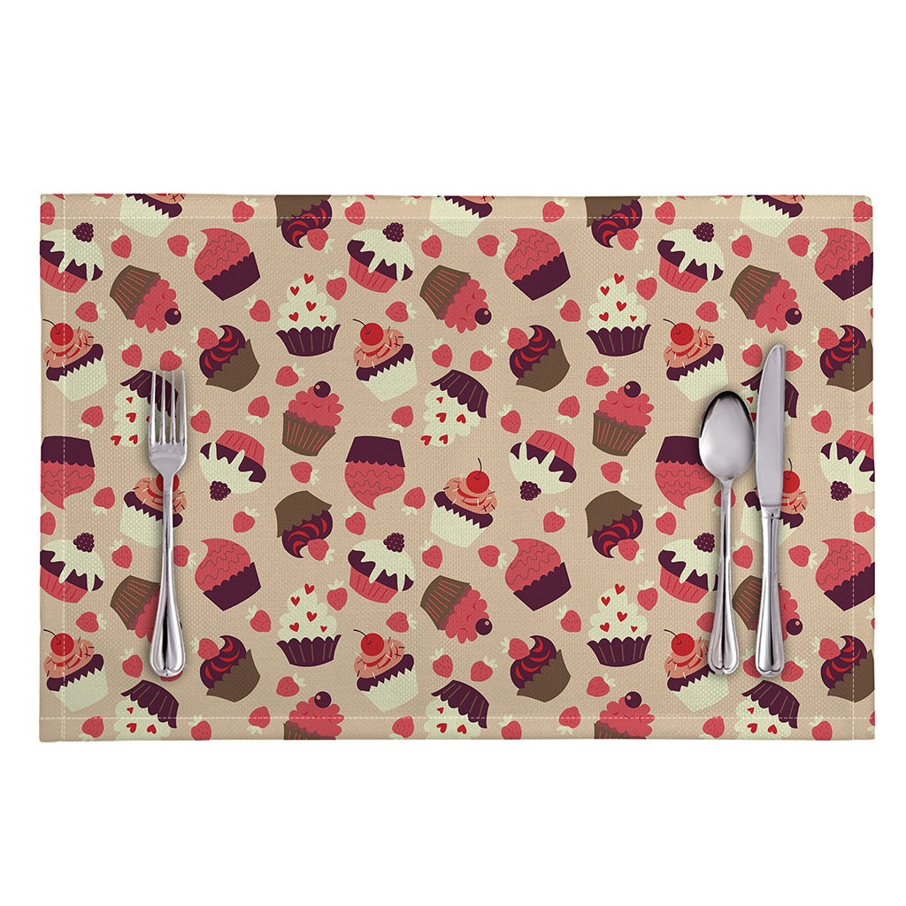 Vintage Cupcake Pattern Print Placemat