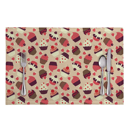 Vintage Cupcake Pattern Print Placemat