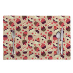 Vintage Cupcake Pattern Print Placemat