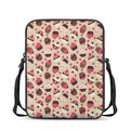 Vintage Cupcake Pattern Print Rectangular Crossbody Bag