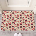 Vintage Cupcake Pattern Print Rubber Doormat
