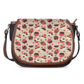 Vintage Cupcake Pattern Print Saddle Bag