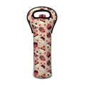 Vintage Cupcake Pattern Print Single Neoprene Wine Tote