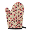 Vintage Cupcake Pattern Print Single Oven Mitt