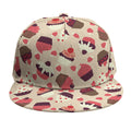 Vintage Cupcake Pattern Print Snapback Cap