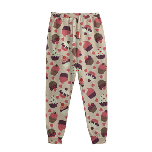 Vintage Cupcake Pattern Print Sweatpants
