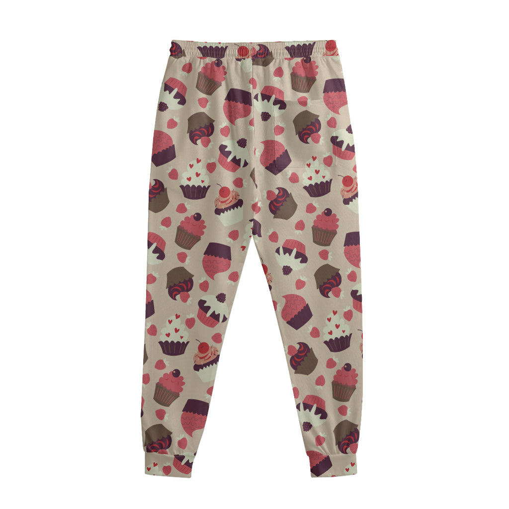Vintage Cupcake Pattern Print Sweatpants