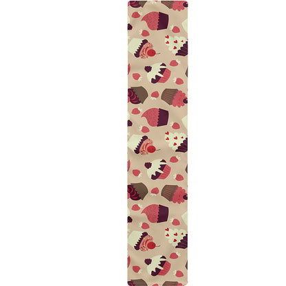 Vintage Cupcake Pattern Print Table Runner
