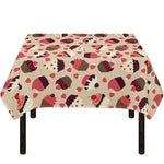 Vintage Cupcake Pattern Print Tablecloth