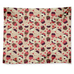 Vintage Cupcake Pattern Print Tapestry