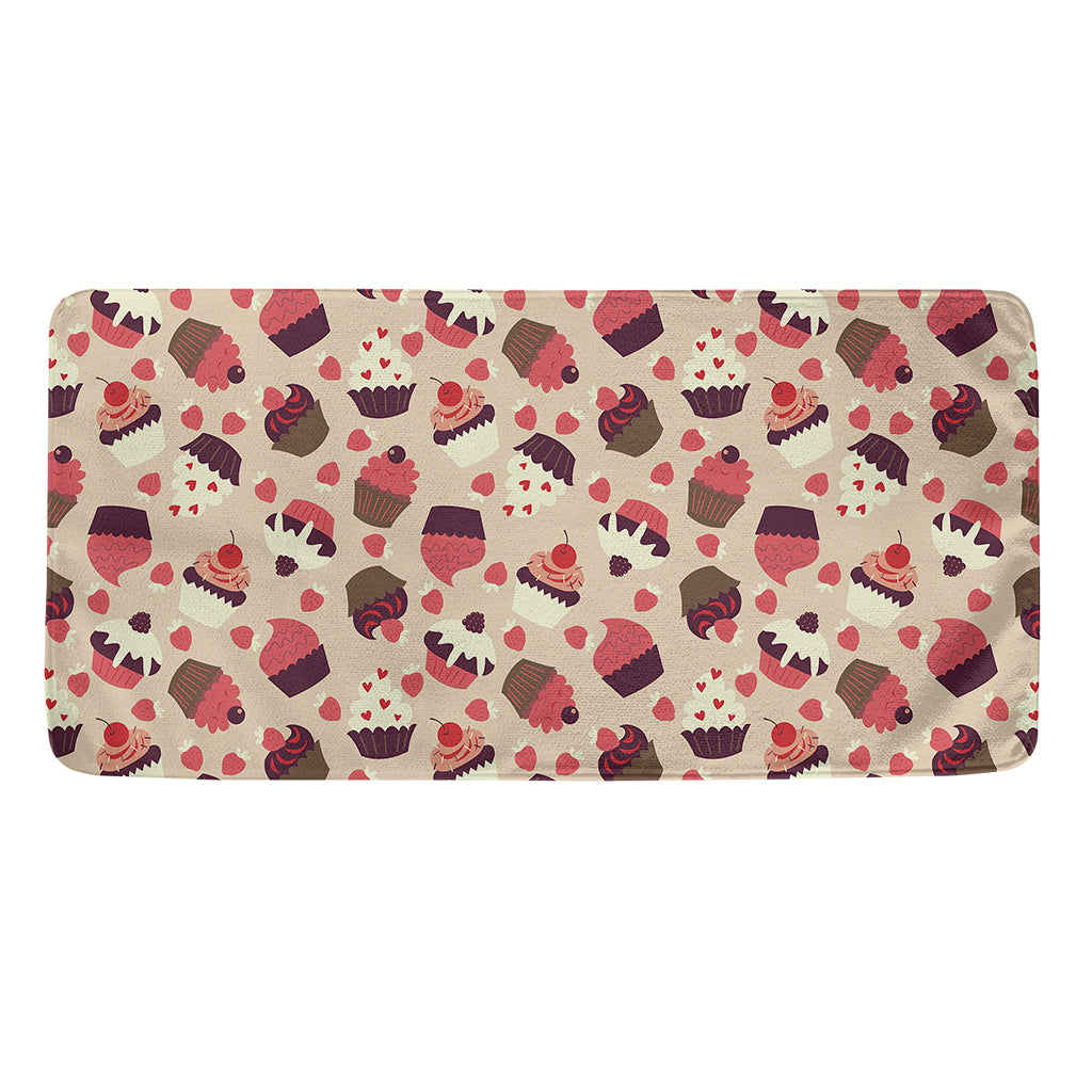Vintage Cupcake Pattern Print Towel