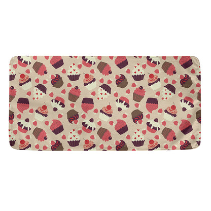 Vintage Cupcake Pattern Print Towel
