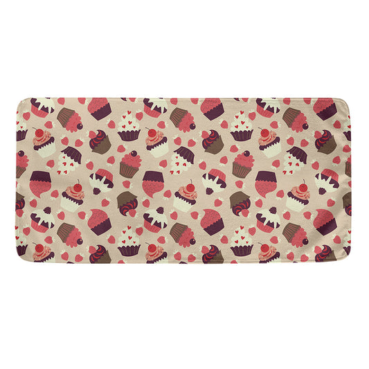 Vintage Cupcake Pattern Print Towel