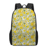 Vintage Daffodil Flower Pattern Print 17 Inch Backpack