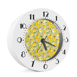 Vintage Daffodil Flower Pattern Print Alarm Clock