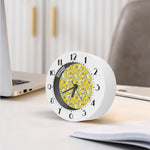 Vintage Daffodil Flower Pattern Print Alarm Clock