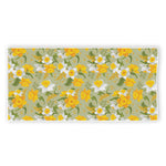 Vintage Daffodil Flower Pattern Print Beach Towel