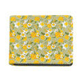 Vintage Daffodil Flower Pattern Print Bifold Wallet