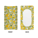 Vintage Daffodil Flower Pattern Print Changing Pad Cover