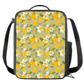 Vintage Daffodil Flower Pattern Print Crossbody Lunch Bag