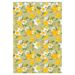 Vintage Daffodil Flower Pattern Print Curtain