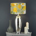 Vintage Daffodil Flower Pattern Print Drum Lamp Shade