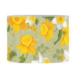 Vintage Daffodil Flower Pattern Print Drum Lamp Shade