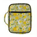 Vintage Daffodil Flower Pattern Print Front Pocket Bible Bag