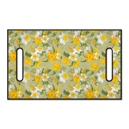 Vintage Daffodil Flower Pattern Print Golf Cart Seat Cover