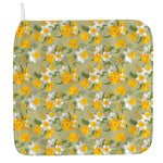 Vintage Daffodil Flower Pattern Print Hand Towel