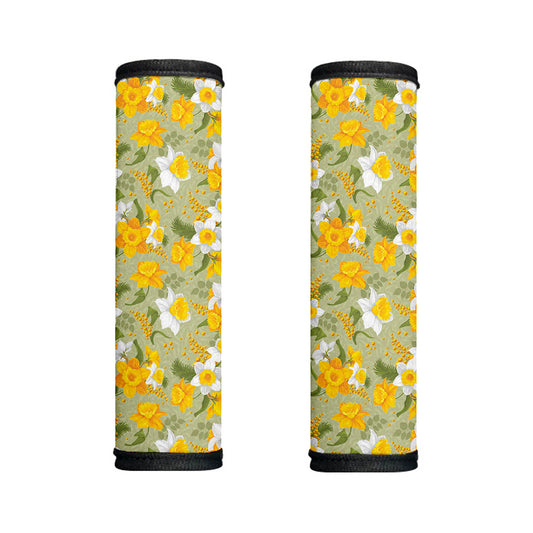 Vintage Daffodil Flower Pattern Print Handle Covers