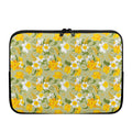 Vintage Daffodil Flower Pattern Print Laptop Sleeve