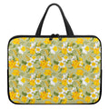 Vintage Daffodil Flower Pattern Print Laptop Sleeve With Handle
